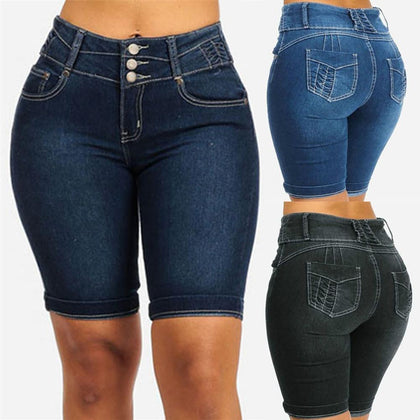 Women Skinny Slim Short Jeans